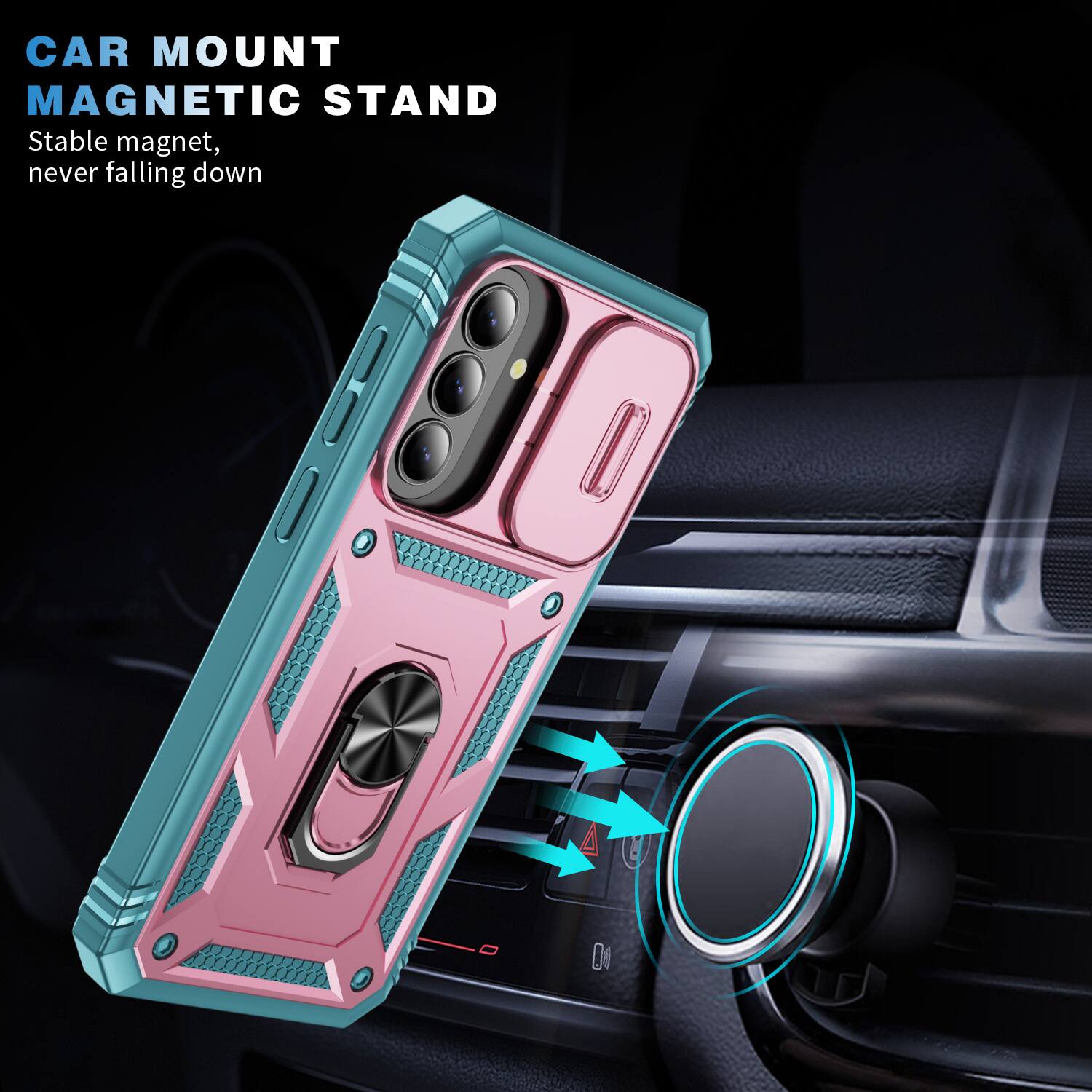 CAR MOUNT MAGNETIC STAND  
Stable magnet, never falling down