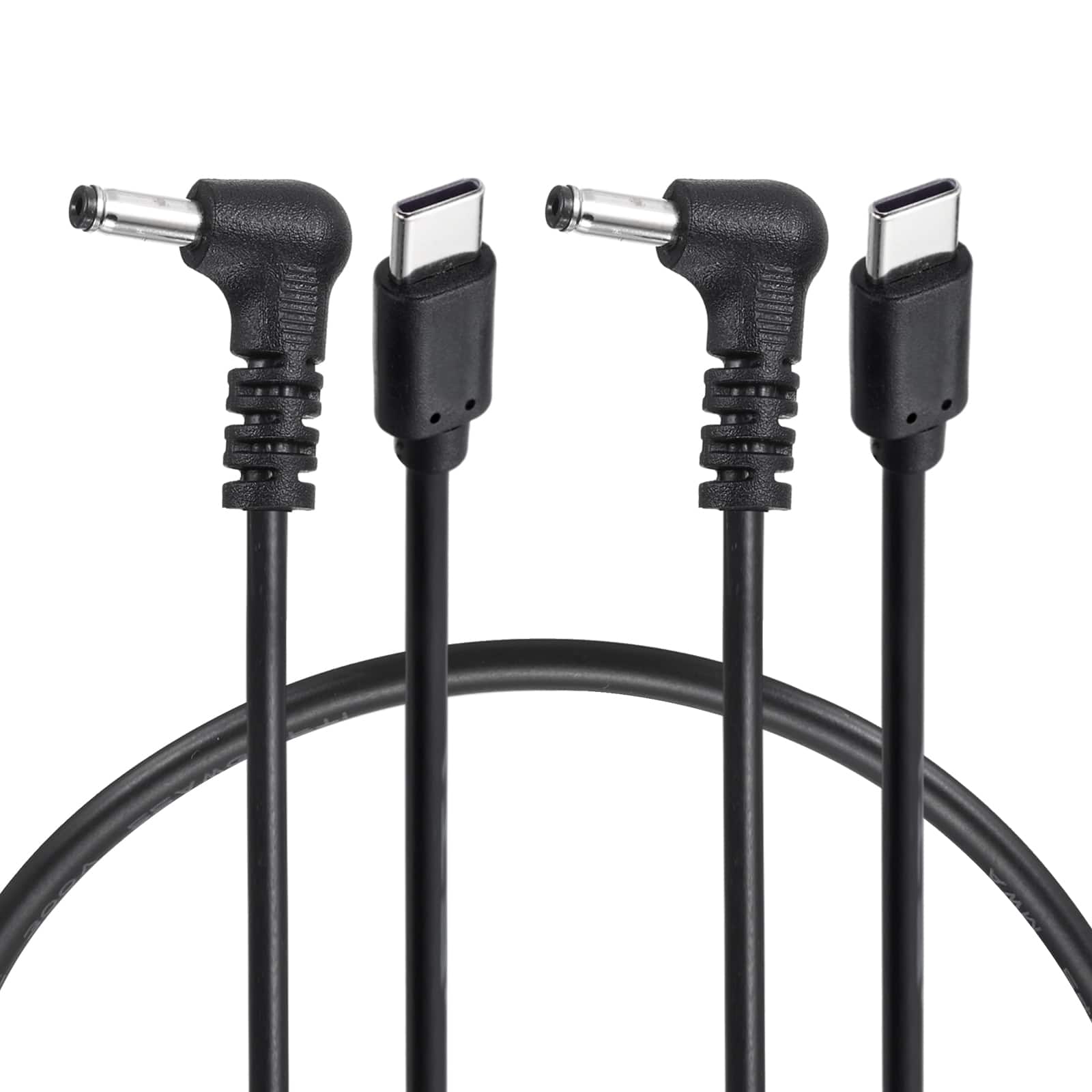 Unique Bargains - USB C to DC Power Cable, 12V 3A 36W, 3.5x1.35mm, PD Trigger for Laptop/Monitor/Security Camera, 2pcs - Black