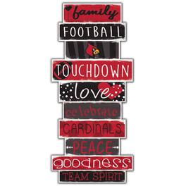 Fan Creations - Louisville Cardinals 5'' x 24'' Celebrations Stack Sign - Multicolor