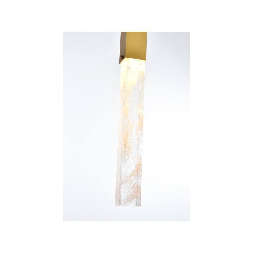 Alt View 4. Elegant Lighting - Aurora 5 inch Pendant in Satin Gold - Satin Gold And Clear.