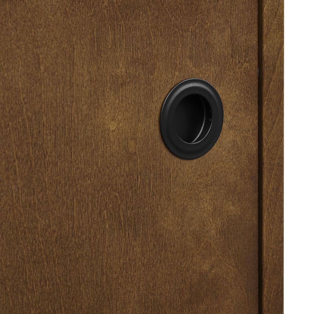 Alt View 10. Crosley Furniture - Byron Record Storage Media Console - Brown.