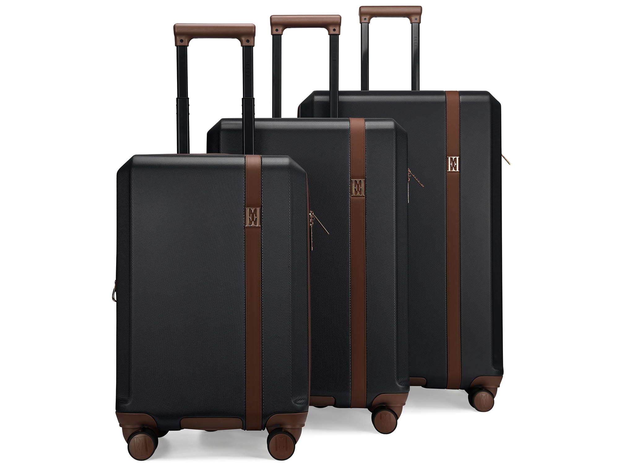 Elle Luxe Journey 3 Piece Expandable Retro Spinner Luggage Set