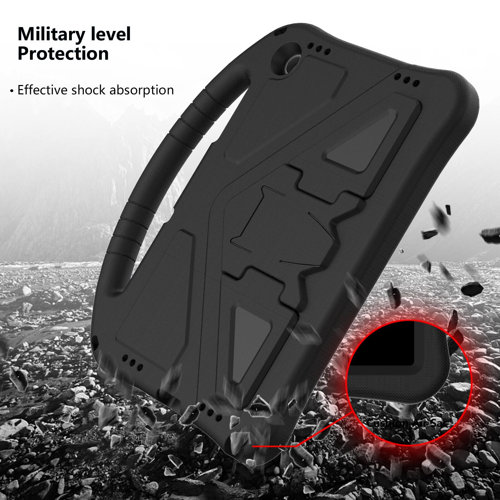 Military level Protection  
- Effective shock absorption