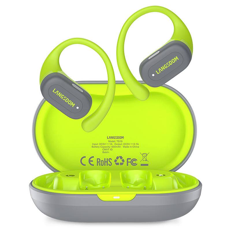 PRIMEPLUS - Mini TWS True Wireless Earbuds, Open-Ear Clip-On Bone Conduction Headphones - Green