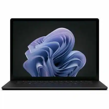 Front. Microsoft - Microsoft Surface Laptop 6 15" Touchscreen Notebook - Intel Core Ultra 7 165H - 32 GB - 512 GB SSD - English Keyboard - Black.