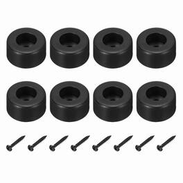 Unique Bargains - Rubber Speaker Isolation Feet, 1.5"x0.75" Anti-Vibration Pad with Screws for Amp Speaker Guitar 8pcs - Black