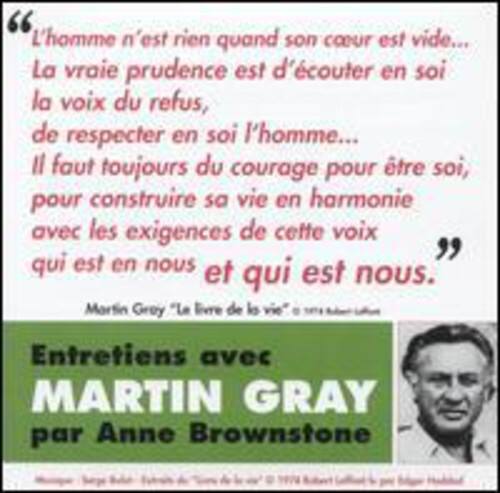 Martin Gray - Entretiens Avec Martin Gray Par Anne Brownstone   - COMPACT DISCS [CD] price history on PriceWatchPro