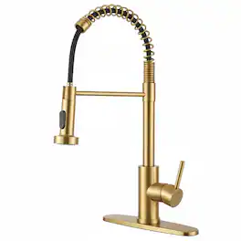 Kitchen Faucet with Pull Down Sprayer Industrial 1 Handle 1 Hole Or 3 Hole Faucet Stainless Steel