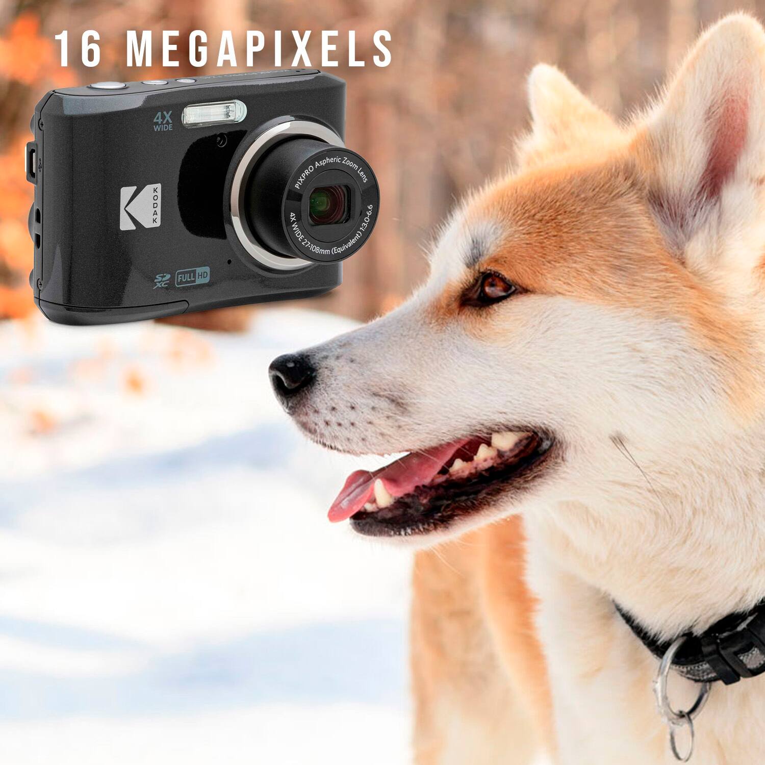 16 MEGAPIXELS, 4X WIDE, KODAK, FULL HD, 2 Aspheric Zoom, PIXPRO, 23046, 7108mm (Equivalent)