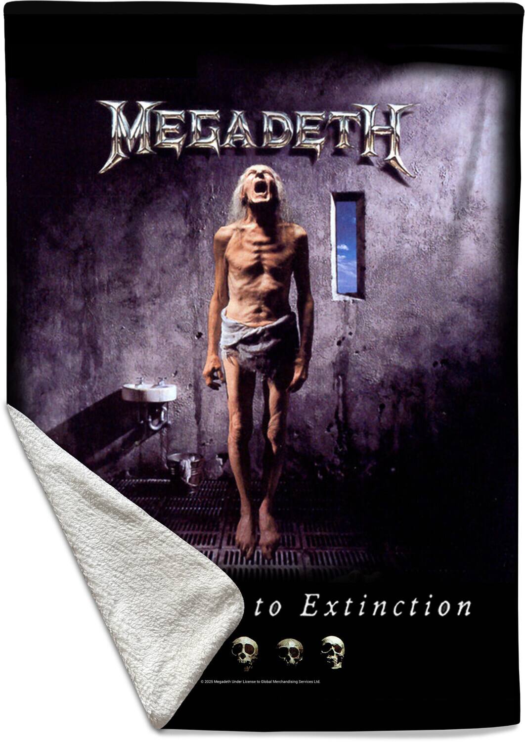 MEGADETH  
to Extinction  
© 2025 Megadeth Under License to Global Merchandising Services Ltd.