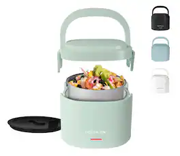 Nostalgia - 20-oz. Portable Heated Lunch Box - Sage