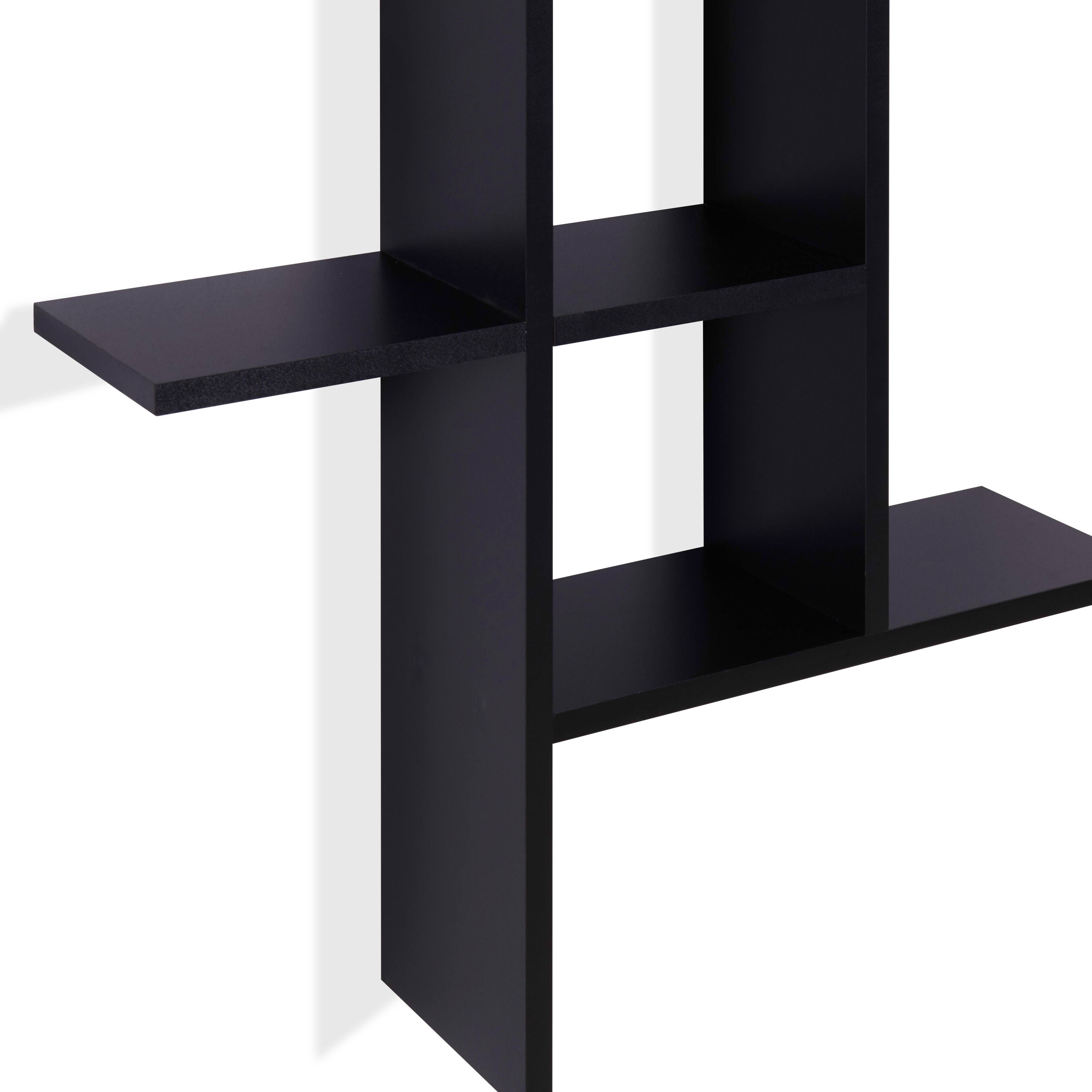 Alt View 1. Danya B - Cantilever Wall Shelf - Black - Black.