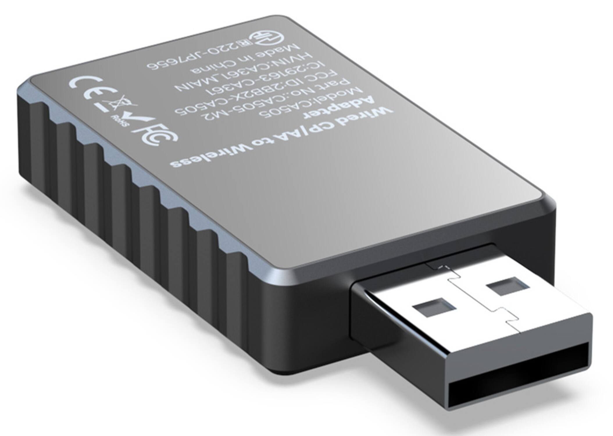 R220-JP7656  
Made in China  
Model: CA505  
Wired FC to CP/AA Wireless  
FCC CE MAIN No Part CE&F RoHs No: CA505-M2