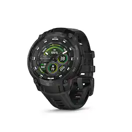 Garmin - Instinct Crossover AMOLED Tactical Edition GPS Smartwatch 47 mm Fiber-reinforced Polymer - Black with black silicone band - (2025)
