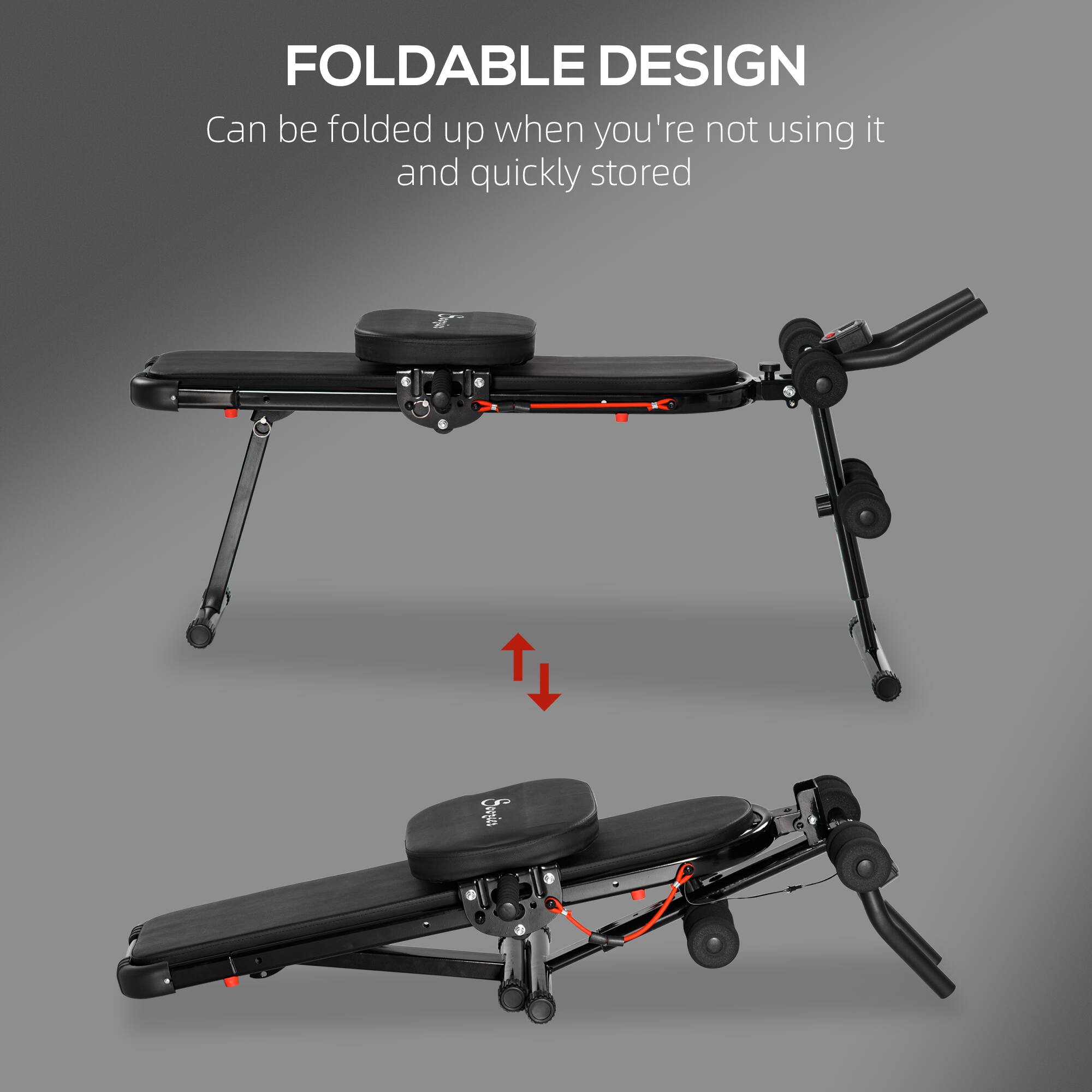 FOLDABLE DESIGN Can be folded up when you're not using it and quickly stored