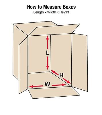 How to Measure Boxes  
Length x Width x Height  

L  
W  
H
