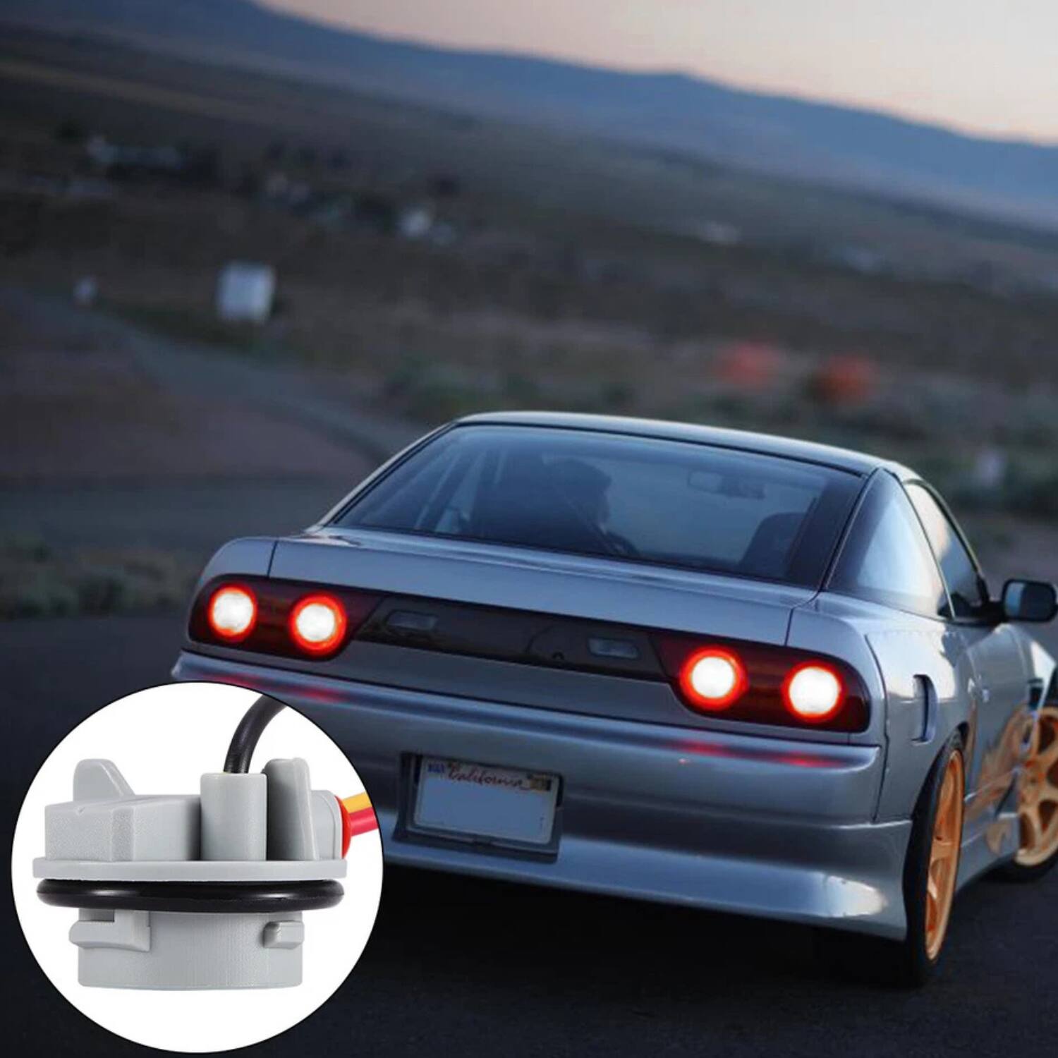 Back. Home Collection - 2PCS 1157 2357 LED Pig Tail Plug Stop Brake Turn Light Bulb Socket Harness Wire.