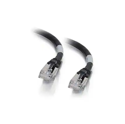 Front. C2G - 757120007159 10-feet CAT6a Ethernet Network Patch Cable - Snagless - Shielded (STP) - 1x RJ-45 Male - 1x RJ-45 Male - 10 - Black.