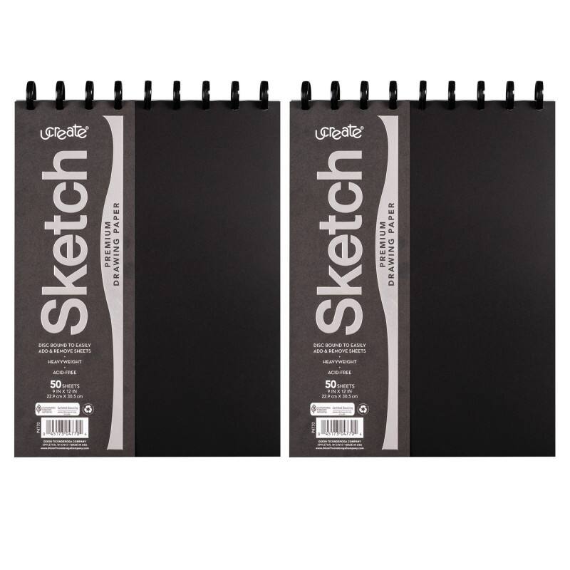 Create Sketch Premium Drawing Paper  
Disc Bound to Easily Add & Remove Sheets  
Heavyweight  
Acid-Free  
50 Sheets  
22.9 cm x 30.5 cm  

Create Sketch Premium Drawing Paper  
Disc Bound to Easily Add & Remove Sheets  
Heavyweight  
Acid-Free  
50 Sheets  
22.9 cm x 30.5 cm
