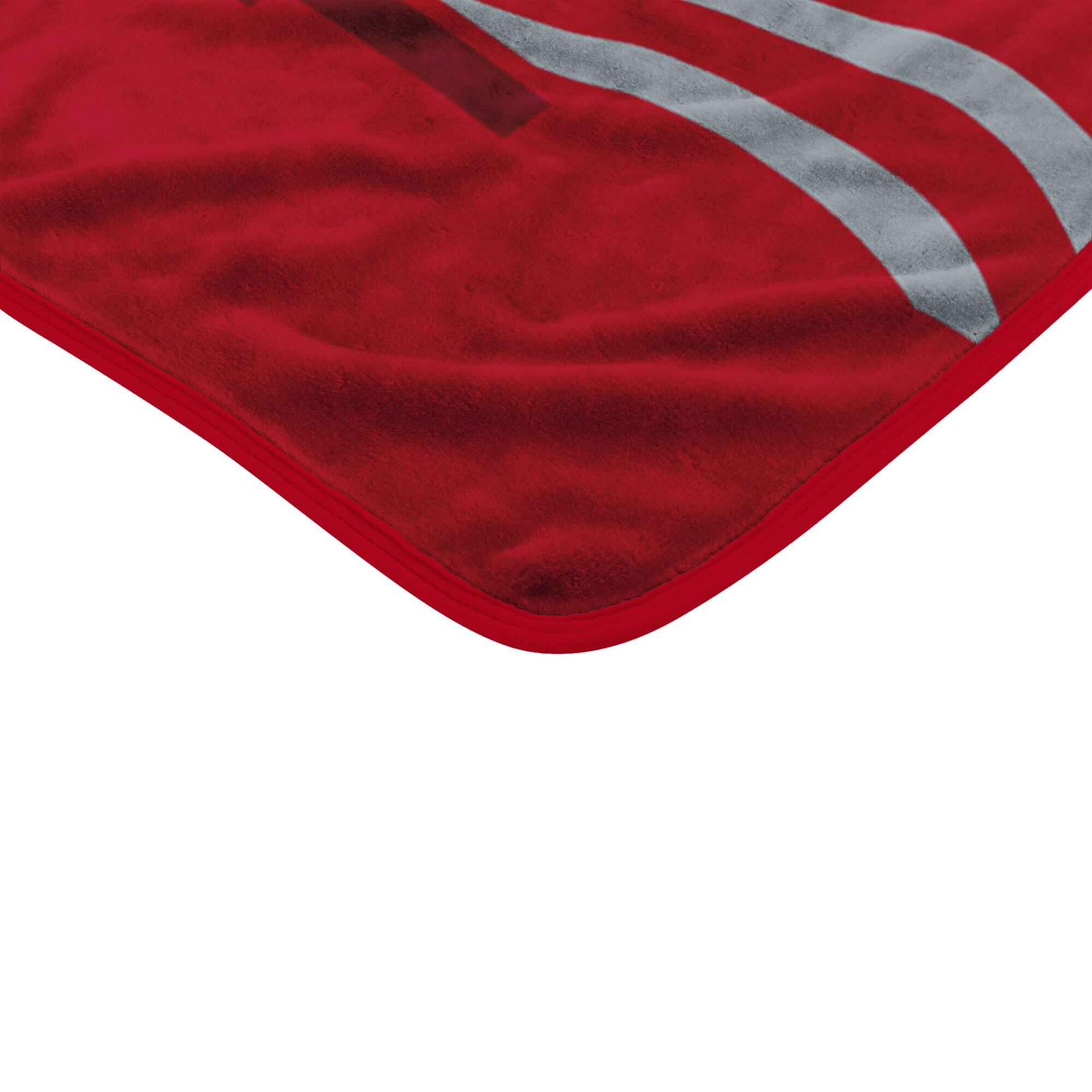 Alt View 1. Northwest - Ohio State Buckeyes 50" x 60" Digitize Raschel Throw Blanket - Red.