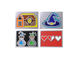 HyperX - Badge Pack - 8 Bit Magnetic Badges - 8-Bit
