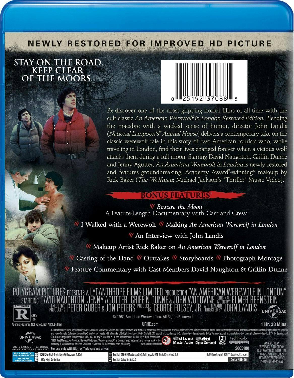 Back. An American Werewolf in London (Blu-ray Restored) [Blu-ray].