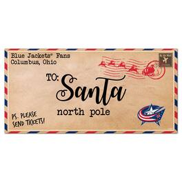Fan Creations - Columbus Blue Jackets 6'' x 12'' Letter to Santa Sign - Multicolor