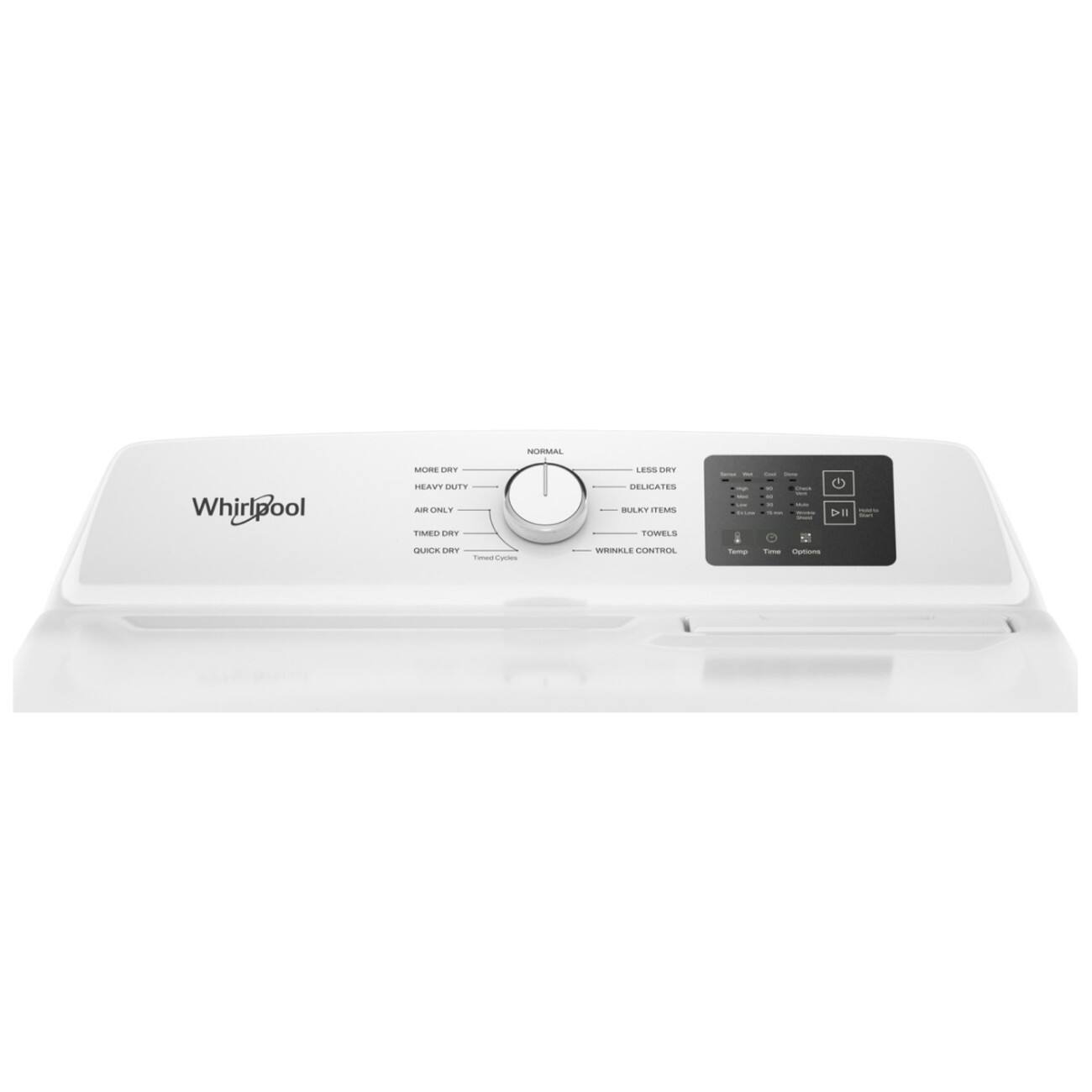 NORMAL MORE DRY - Whirlpool HEAVY DUTY - LESS DRY - AIR ONLY - TIMED DRY - DELICATES - BULKY ITEMS - TOWELS - QUICK DRY