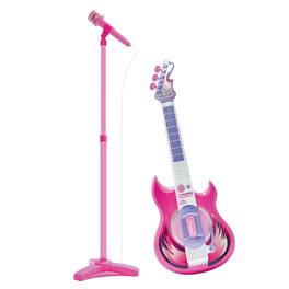 Contixo - TG4 Kids Guitar and Microphone Set - Adjustable Stand, Musical Toy - Pink