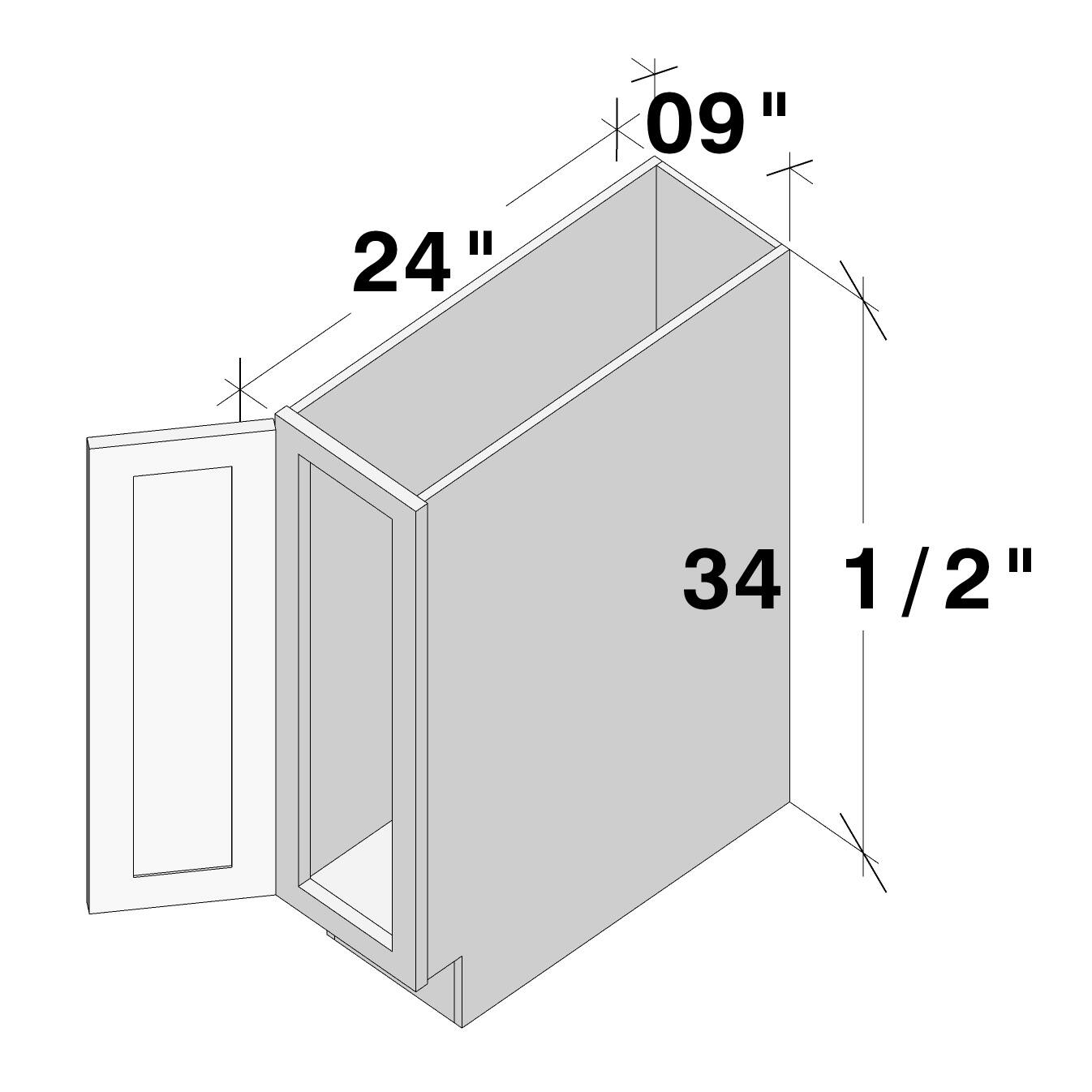 09" 24" 34 1/2"