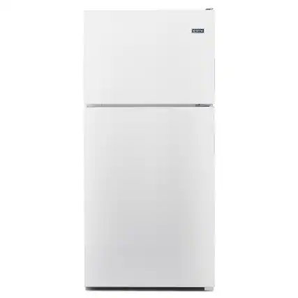 Front. Maytag - Maytag - 20.5 Cu. Ft. Top-Freezer Refrigerator - White - White Ice.