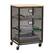 Front. Mind Reader - Cart with Drawers, Laundry Organizer, Storage, Bathroom, Kitchen, Metal Mesh, 15.75"L x 13"W x 24.25"H - Black.