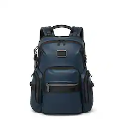 tumi backpack navy Navigation a leather top handle TUMI Alpha Bravo Navigation Backpack