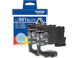 Brother - Genuine LC501XL2PK Twin Pack High Yield Black Ink Cartridges
