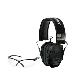 Walkers - Walker's Razor Slim Electronic Earmuff Patriot Series (Camo) and Glasses - Kryptek Camo