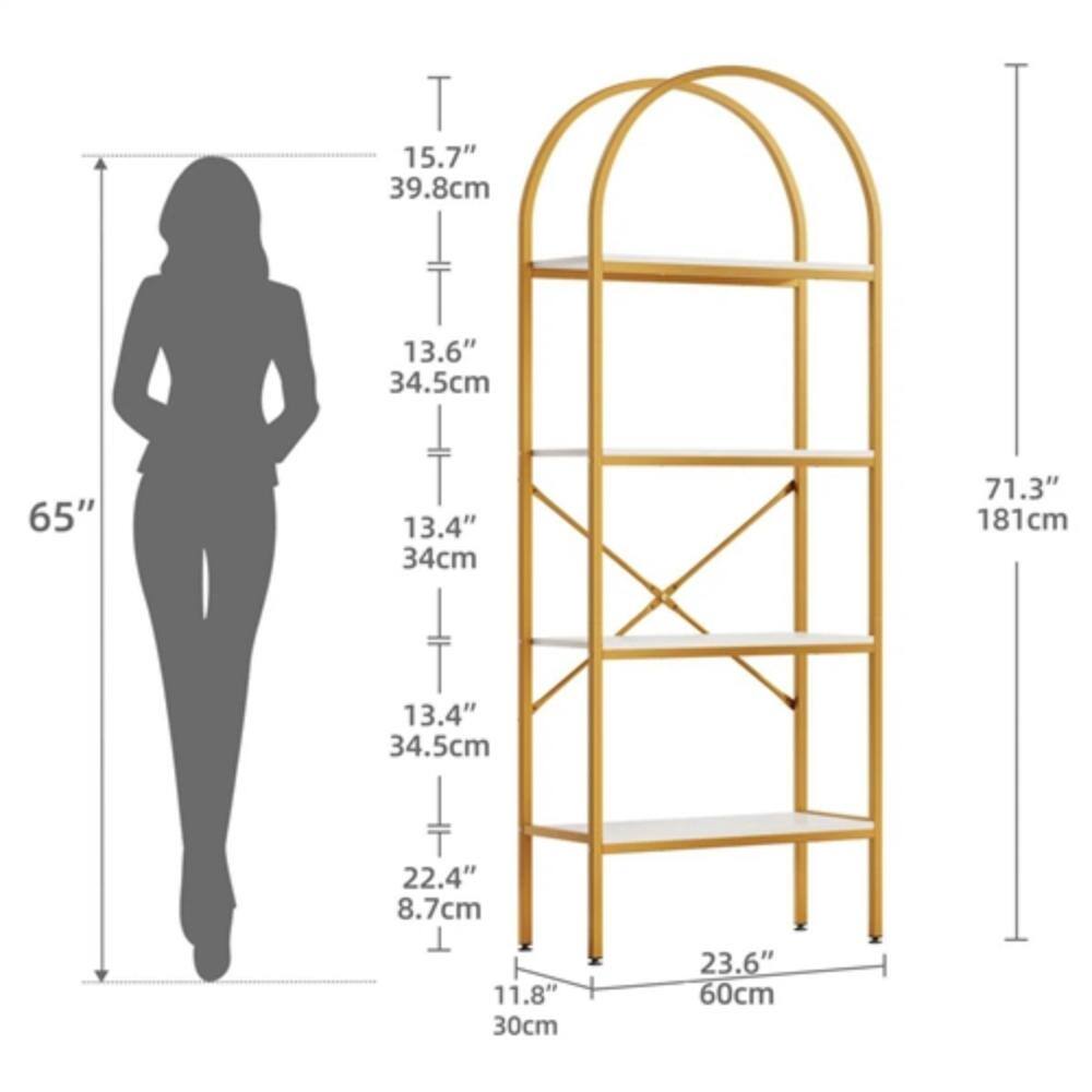- Height: 65" (165 cm)
- Width: 23.6" (60 cm)
- Depth: 11.8" (30 cm)
- Shelf 1: 15.7" (39.8 cm) x 13.6" (34.5 cm)
- Shelf 2: 13.4" (34 cm) x 13.4" (34.5 cm)
- Shelf 3: 22.4" (57 cm) x 8.7" (22 cm)
- Total Height: 71.3" (181 cm)