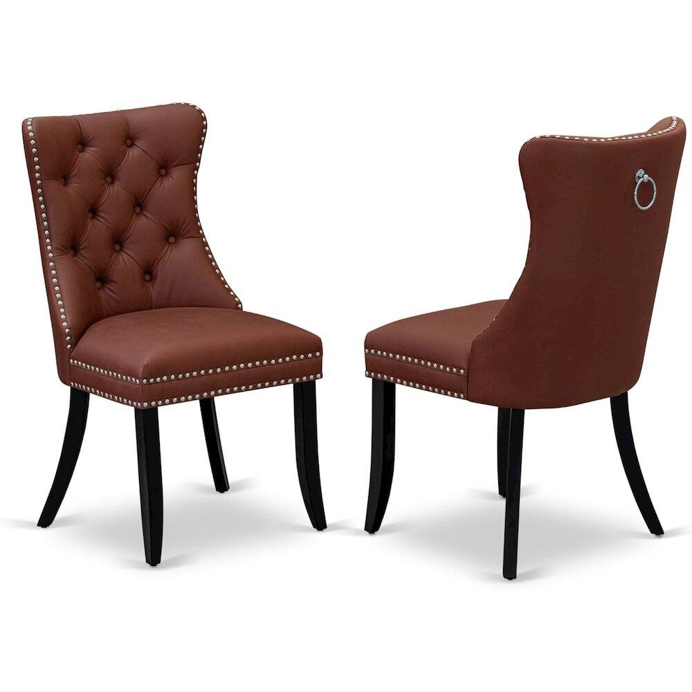 Left. East West Furniture - East West Furniture Dublin 3 Piece Dining Room Furniture Set Includes a Round Kitchen Table with Dropleaf and 2 - Black.