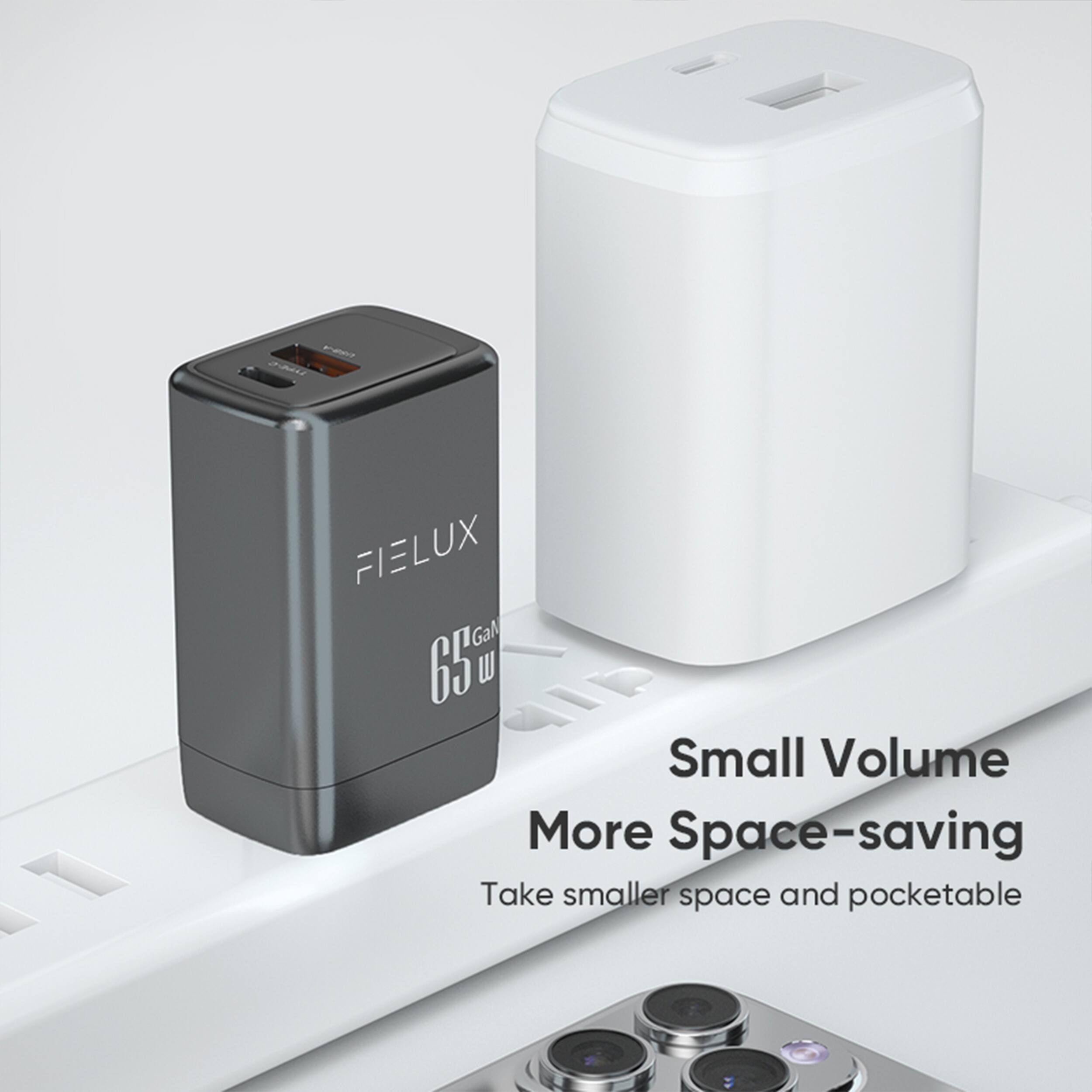 FIELUX Ga 65 W AI5  
Small Volume More Space-saving  
Take smaller space and pocketable