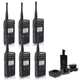 Motorola Solutions - Motorola DTR700 900 MHz Digital 2-Way Radio (50 Channels) (6-Pack) - Black