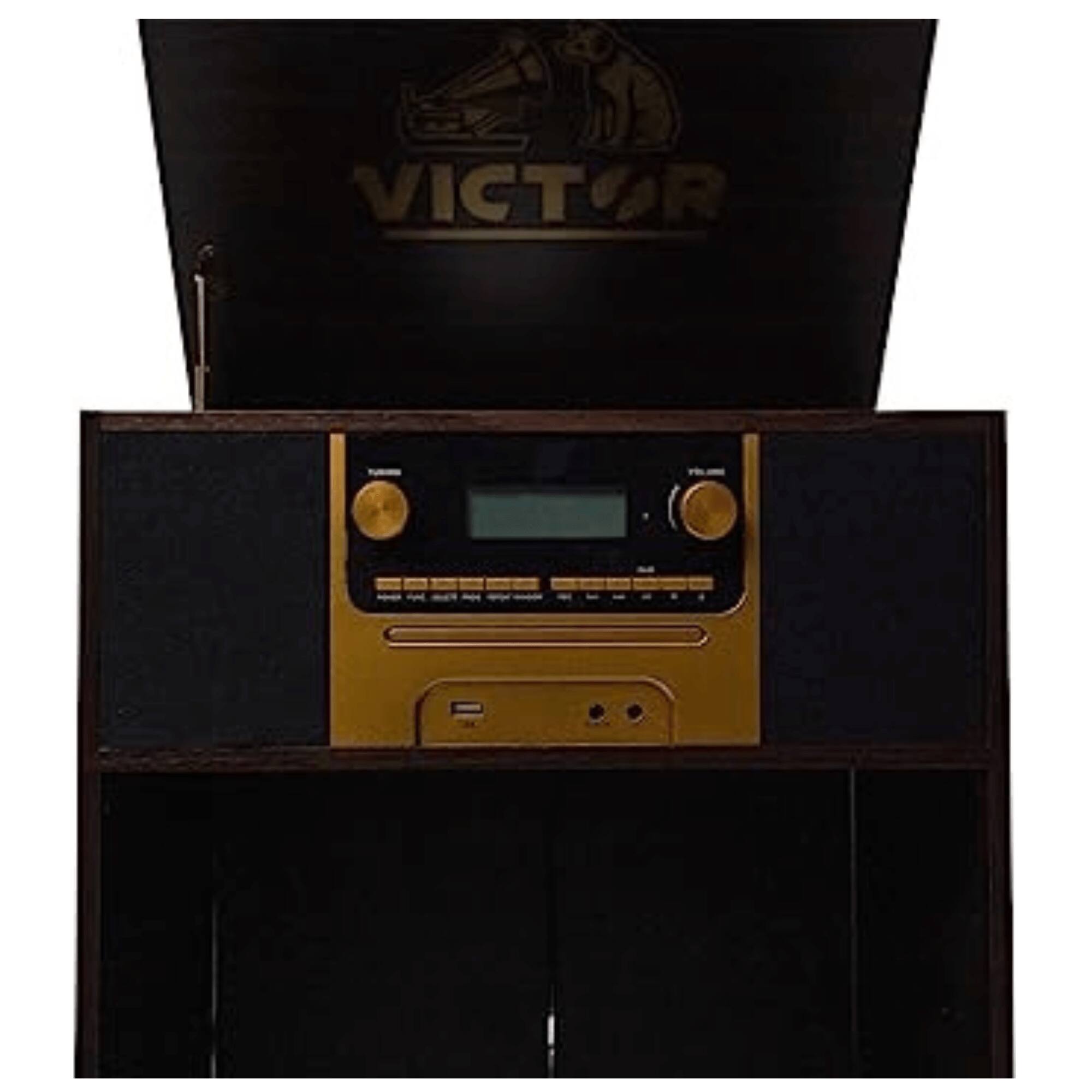 Victor Audio Boyleston 7 in 1 3 Speed Turntable Music Center w
