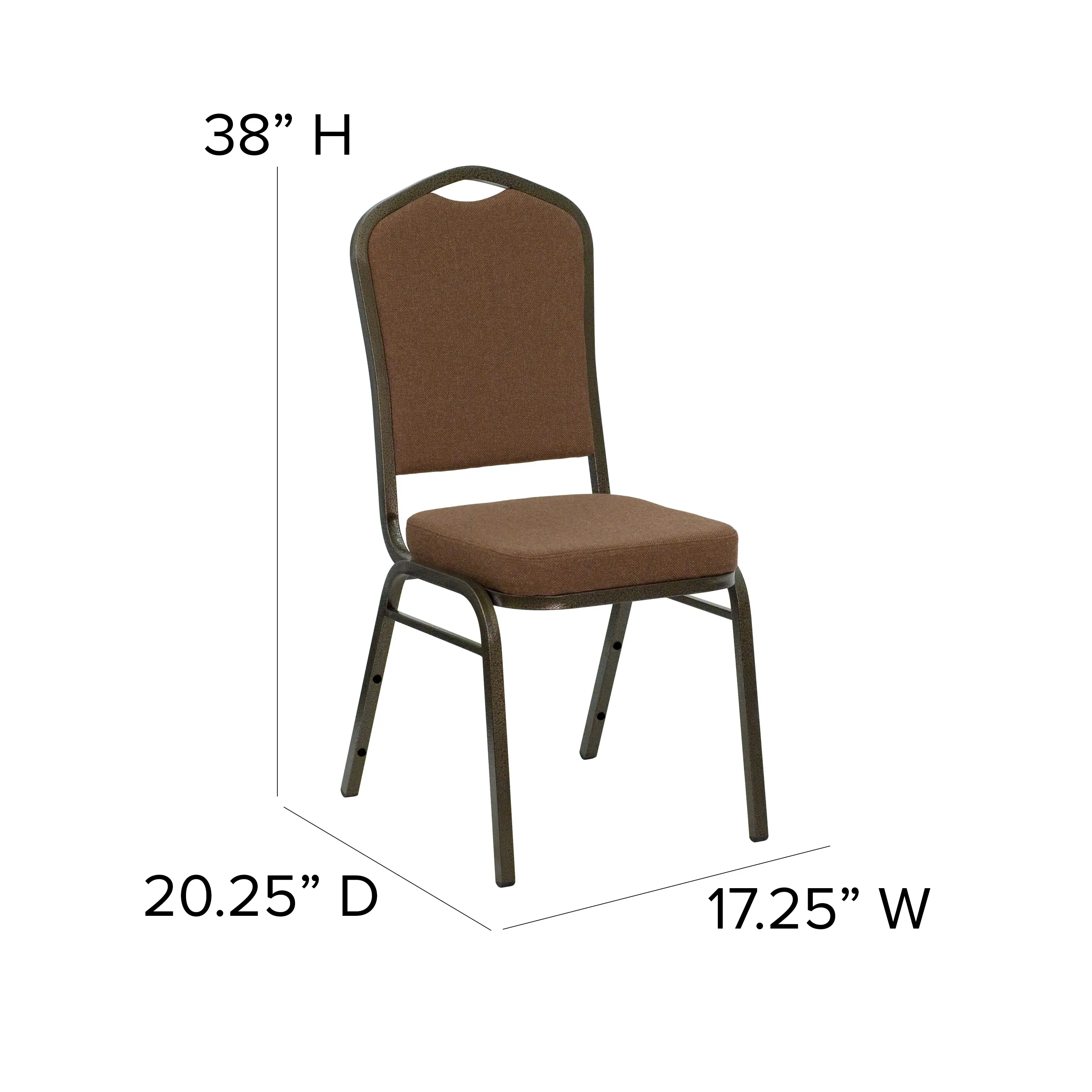 38" H  
20.25" D  
17.25" W