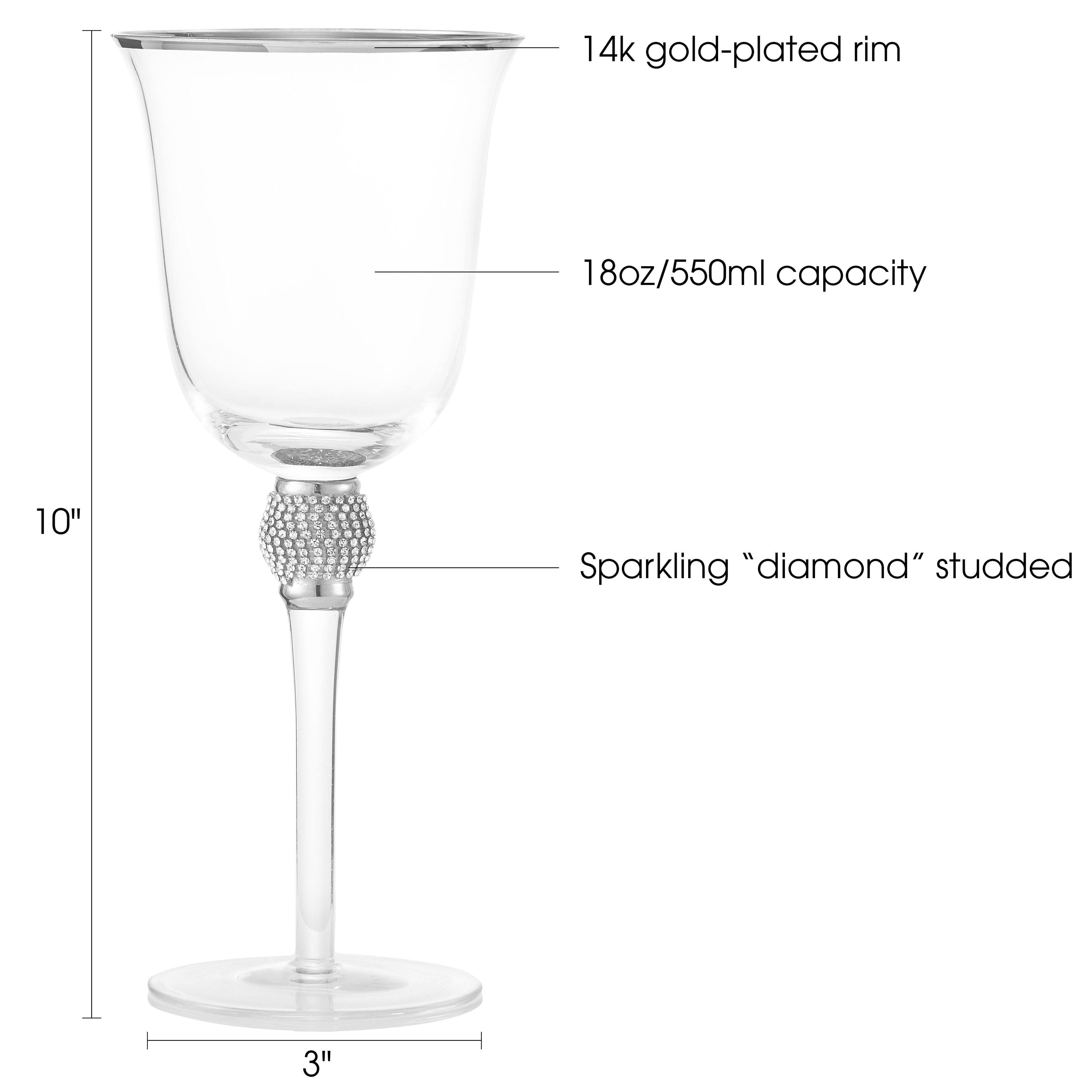 14k gold-plated rim

18oz/550ml capacity

10"

Sparkling "diamond" studded

3"