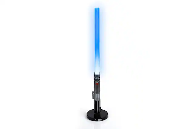 Front. Ukonic - Star Wars Luke Skywalker Lightsaber LED Lamp | 23 Inch Desk Lamp - Blue.