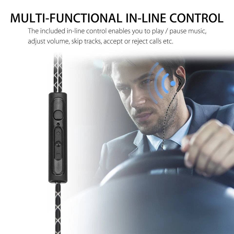 MULTI-FUNCTIONAL IN-LINE CONTROL

The included in-line control enables you to play / pause music, adjust volume, skip tracks, accept or reject calls etc.