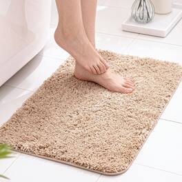 Garnen - Bathroom Rugs Non Slip Bath Mat, 20"x31" Bathroom Rug, Bath Mats for Bathroom Mat Towel, Washable Soft & Absorbent - Beige