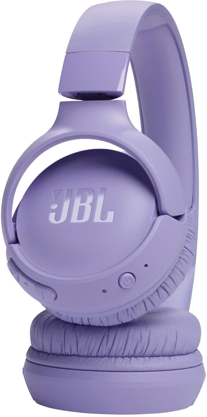 Alt View 3. JBL - TUNE520BT On-Ear Bluetooth headphones - 2024 - Purple.
