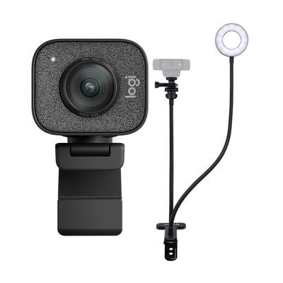 Logitech StreamCam Plus Webcam with Tripod (Graphite) and Knox Logitech StreamCam Plus Webcam with Tripod (Graphite) and Knox