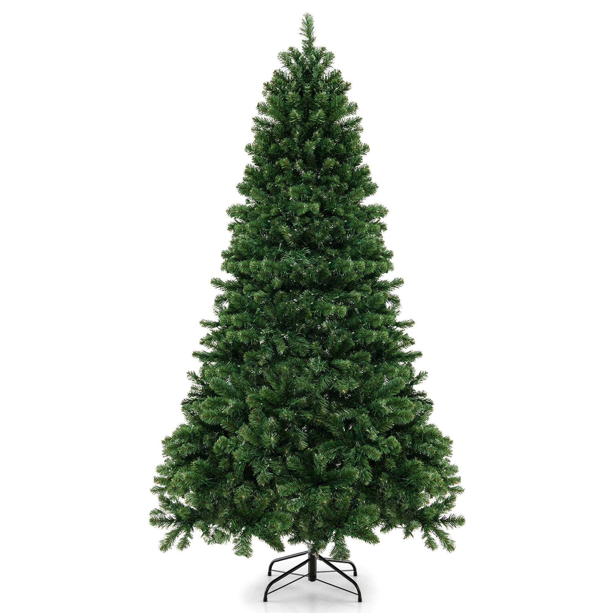 Alt View 19. Costway - 7ft Artificial Christmas Tree 700 Warm LED Lights Xmas Decoration - Green.
