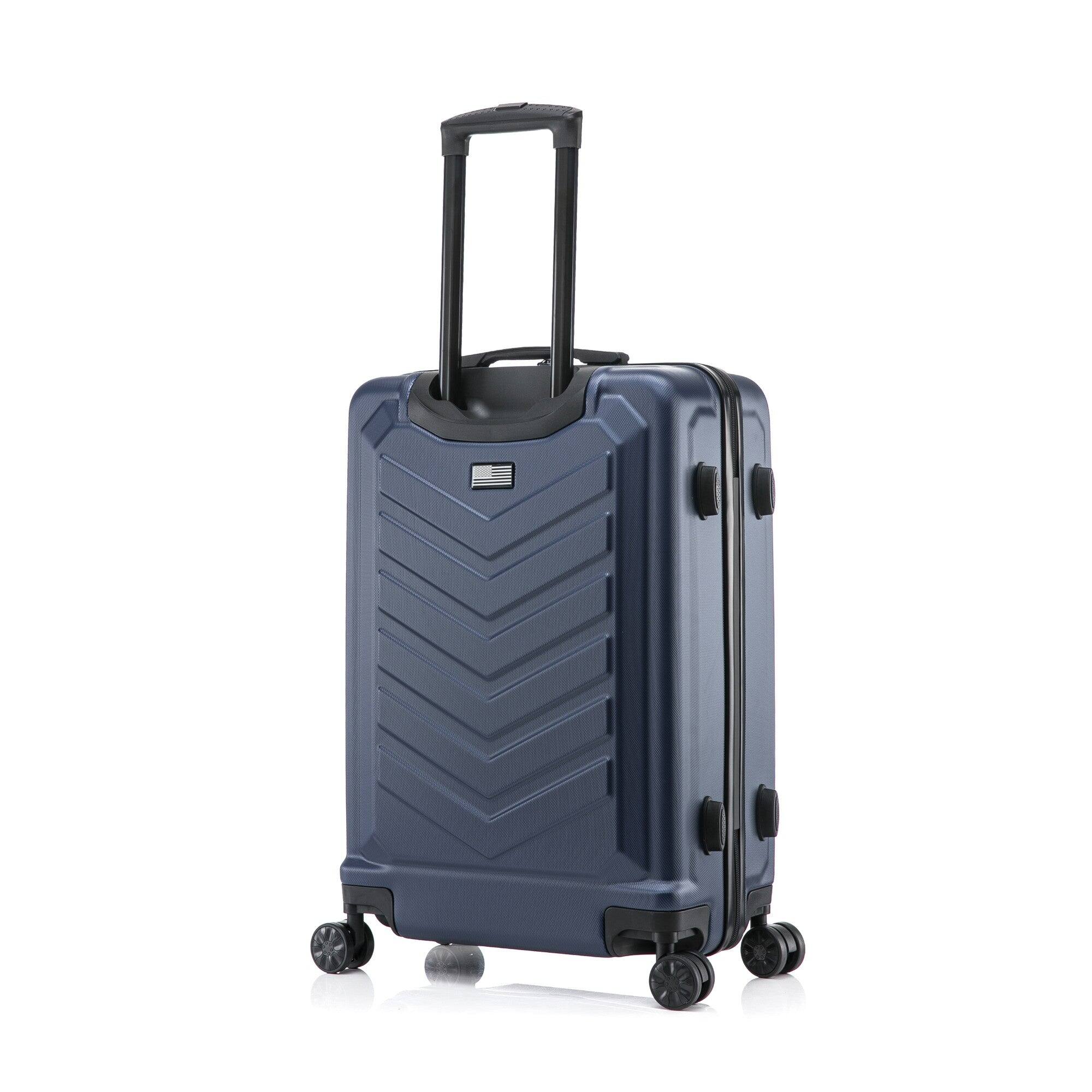 Angle. US Army - FOX 24" Medium Suitcase - NAVY BLUE.