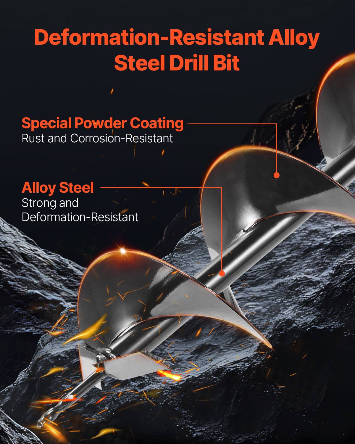 Deformation-Resistant Alloy Steel Drill Bit

Special Powder Coating
Rust and Corrosion-Resistant

Alloy Steel
Strong and Deformation-Resistant